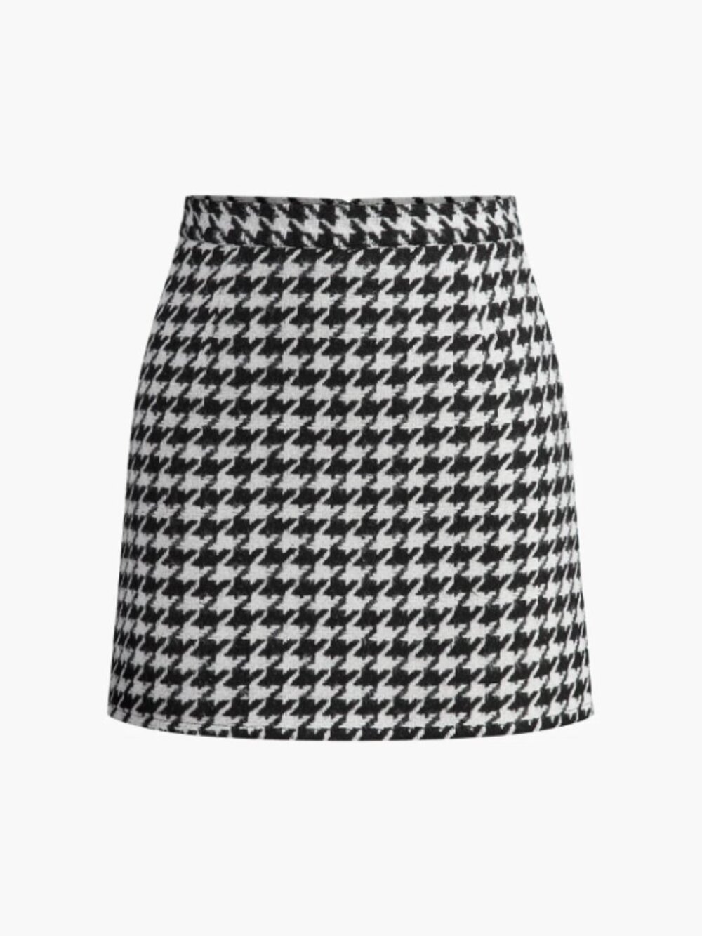 NWT Commense Houndstooth Plaid Tweed Mini Skirt - Picture 8 of 14